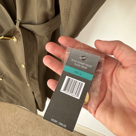 NWT Green double breasted dress - Picture 4 of 5